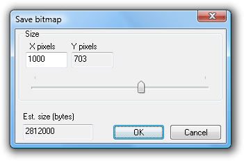 Setting the output size of a bitmap