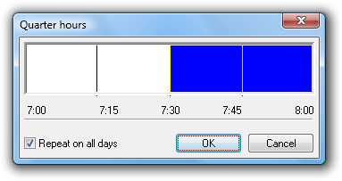 Setting partial hours