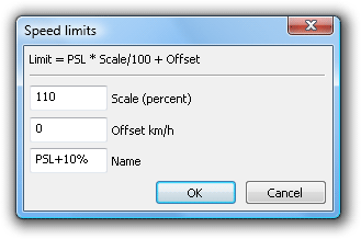 Editing speed limit thresholds
