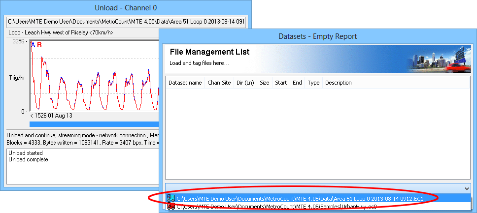 Last unloaded file appears in the Recent Files list