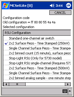 Configuration List in MCSetLite, and editing in MCSetup
