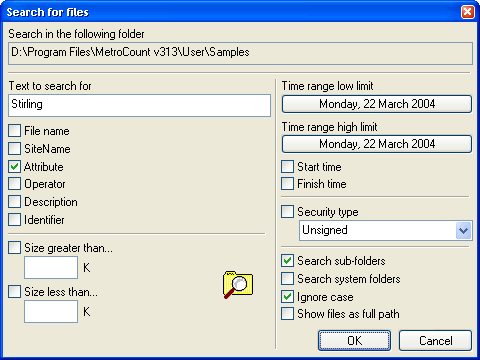 File search criteria