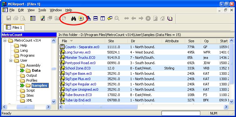Starting a File Search