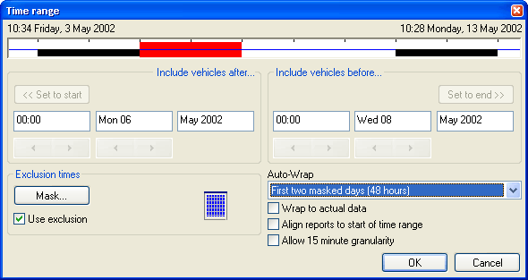 Auto-wrap with weekends masked