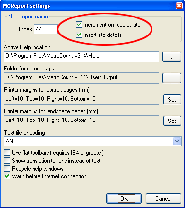 Changing the automatic report name
