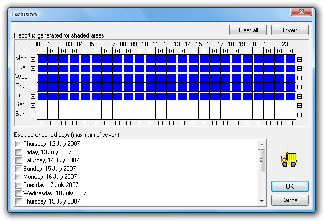 Time Mask with weekends excluded