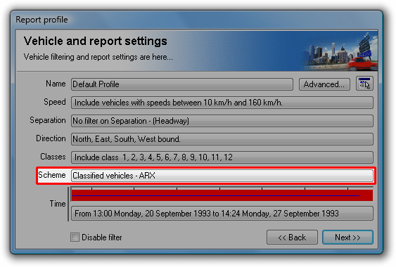 Shortcut to the Advanced option's Scheme page