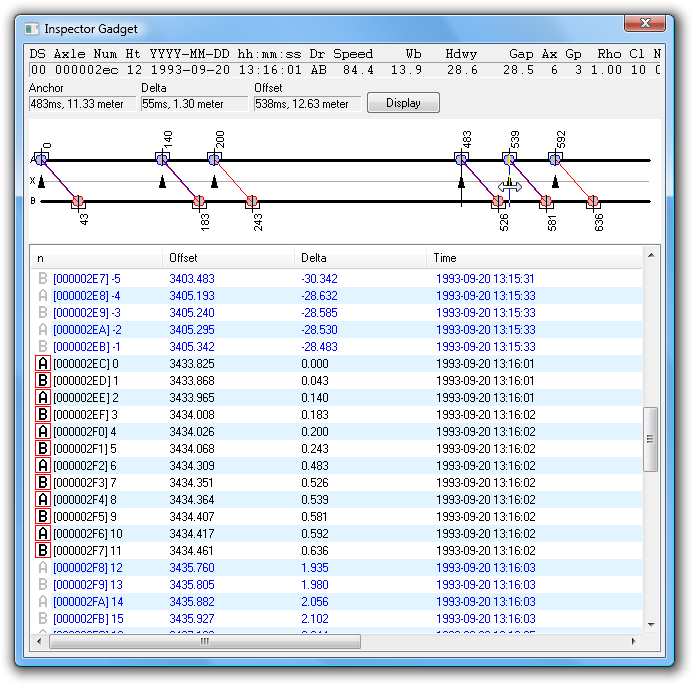 Examining individual vehicles using the Axle Inspector