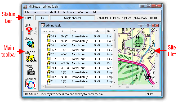 MCSetup's layout