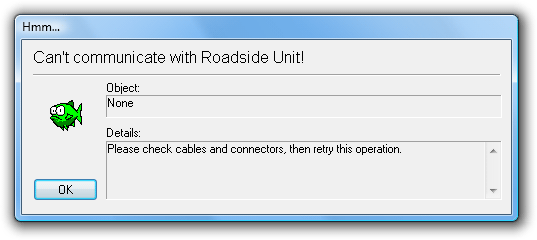 Can't communicate - check the RSU's Status LED