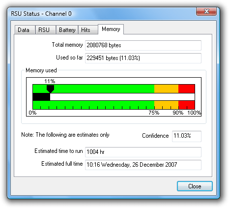 Checking memory usage