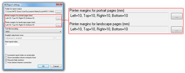 Setting default page margins