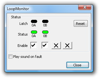 LoopMonitor showing loops 0A and 0B operating normally
