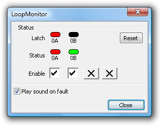 LoopMonitor showing a fault on loop 0A