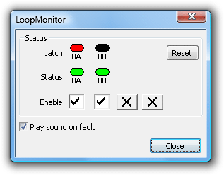 LoopMonitor indicating a transient fault has occurred