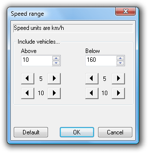 Speed filter range