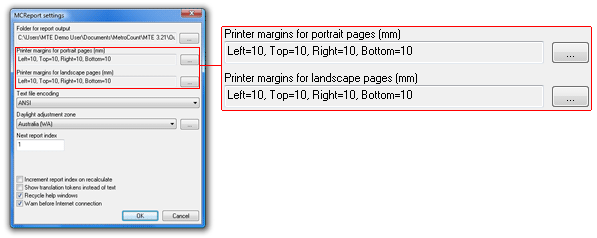 Setting default page margins
